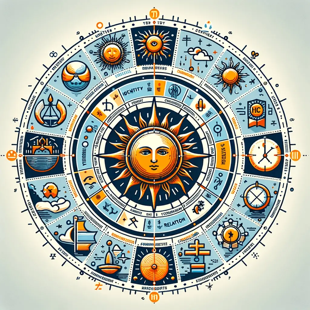 O sol mapa astral em diferentes casas